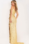 Jovani 49253 Sequins V-Neckline Strapless Fitted Prom Dress