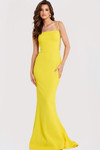 Jovani 43404 Straight Neckline Sleeveless Fitted Prom Dress