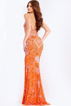 Jovani 45268 Sequins Beaded Keyhole V-neck Sleeveless Dress