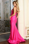 Jovani 46489 Plunging Neckline Sleeveless Fitted Prom Dress