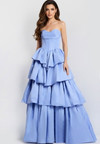 Jovani 45111 Layered Ruffle Sweetheart Neck Strapless Dress