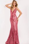 Jovani 48629 Sequins V-neck Sleeveless Fitted Prom Dress