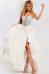 Jovani 48177 Layered Ruffle Sweetheart Neck Strapless Dress