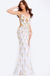 Jovani 46058 Sequin Spaghetti Straps Sleeveless Fitted Dress
