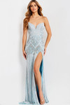 Jovani 49248 Beaded V-neckline Strapless Fitted Prom Dress