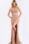 Jovani 48390 Beaded Spaghetti Straps Sleeveless Fitted Dress