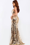 Jovani 50228 Beaded V-Neckline Strapless Fitted Prom Dress
