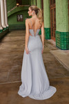 Nox Anabel M1702 Stretch Mesh Fully Beaded Draped Hip Dress