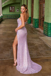 Nox Anabel G1652 Sequin V-Neck Strapless Fitted Prom Dress