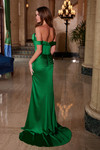 Nox Anabel Y1553 Satin Off Shoulder Straps Fitted Prom Dress