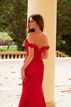 Nox Anabel Y1547 Satin Off Shoulder Sweetheart Neck Dress