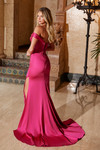 Nox Anabel Y1547 Satin Off Shoulder Sweetheart Neck Dress