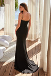 Nox Anabel Y1484 Stretch Sartin V-neck Sleeveless Prom Dress Nox Anabel Y1484 Stretch Sartin V-neck Sleeveless Prom Dress