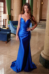 Nox Anabel A1588 Satin Sweetheart Neck Sleeveless Prom Dress