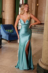 Nox Anabel A1588 Satin Sweetheart Neck Sleeveless Prom Dress