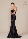 Nox Anabel T1500 Satin Sweetheart Neck Strapless Prom Dress