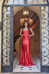 Nox Anabel T1500 Satin Sweetheart Neck Strapless Prom Dress