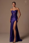 Nox Anabel T1489 Satin Sweetheart Neck Strapless Prom Dress