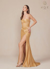 Nox Anabel T1489 Satin Sweetheart Neck Strapless Prom Dress