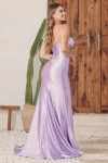 Nox Anabel E1242 Satin Beaded Bustline Sleeveless Prom Dress