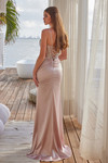 Nox Anabel A1593 Satin Scoop Neckline Strapless Prom Dress