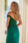 Nox Anabel C1647 Satin Off-Shoulder Sweetheart Neck Dress