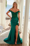 Nox Anabel C1647 Satin Off-Shoulder Sweetheart Neck Dress