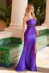 Nox Anabel K1521 Satin Semi-stretch Pleated Top Prom Dress