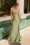 Nox Anabel K1521 Satin Semi-stretch Pleated Top Prom Dress