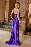 Nox Anabel A1590 Stretch Satin Scoop Neck Sleeveless Dress