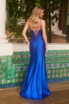 Nox Anabel A1590 Stretch Satin Scoop Neck Sleeveless Dress