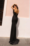 Nox Anabel A1382 Stretch Satin Embellished Sleeveless Gown