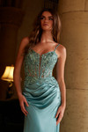 Nox Anabel A1585 Semi-stretch Satin Floral Sleeveless Dress