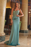 Nox Anabel A1585 Semi-stretch Satin Floral Sleeveless Dress