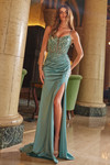 Nox Anabel A1585 Semi-stretch Satin Floral Sleeveless Dress