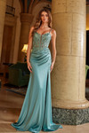 Nox Anabel A1585 Semi-stretch Satin Floral Sleeveless Dress