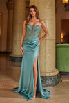 Nox Anabel A1585 Semi-stretch Satin Floral Sleeveless Dress