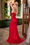 Nox Anabel H1667 Stretch Satin Beaded Sweetheart Neck Dress