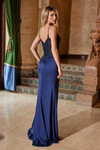 Nox Anabel H1667 Stretch Satin Beaded Sweetheart Neck Dress