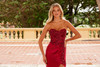 Nox Anabel C1630 Stretch Satin Glitter Strapless Prom Dress
