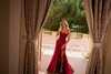 Nox Anabel C1630 Stretch Satin Glitter Strapless Prom Dress