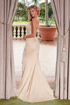 Nox Anabel H1683 Stretch Satin V-neckline Sleeveless Dress
