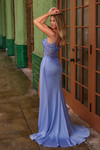 Nox Anabel H1671 Stretch Satin Sweetheart Sheer Prom Dress