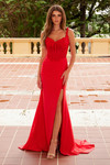 Nox Anabel Y1550 Stretch Jersey Embroidered Sleeveless Dress