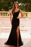 Nox Anabel Y1550 Stretch Jersey Embroidered Sleeveless Dress