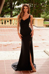 Nox Anabel Y1550 Stretch Jersey Embroidered Sleeveless Dress