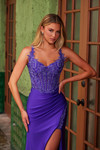 Nox Anabel Y1550 Stretch Jersey Embroidered Sleeveless Dress