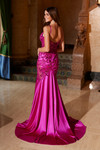 Nox Anabel E1532 Stretch Satin Sequin Boned Waist Prom Dress
