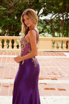 Nox Anabel C1613 Flower Applique Spaghetti Straps Prom Dress