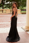Nox Anabel C1613 Flower Applique Spaghetti Straps Prom Dress